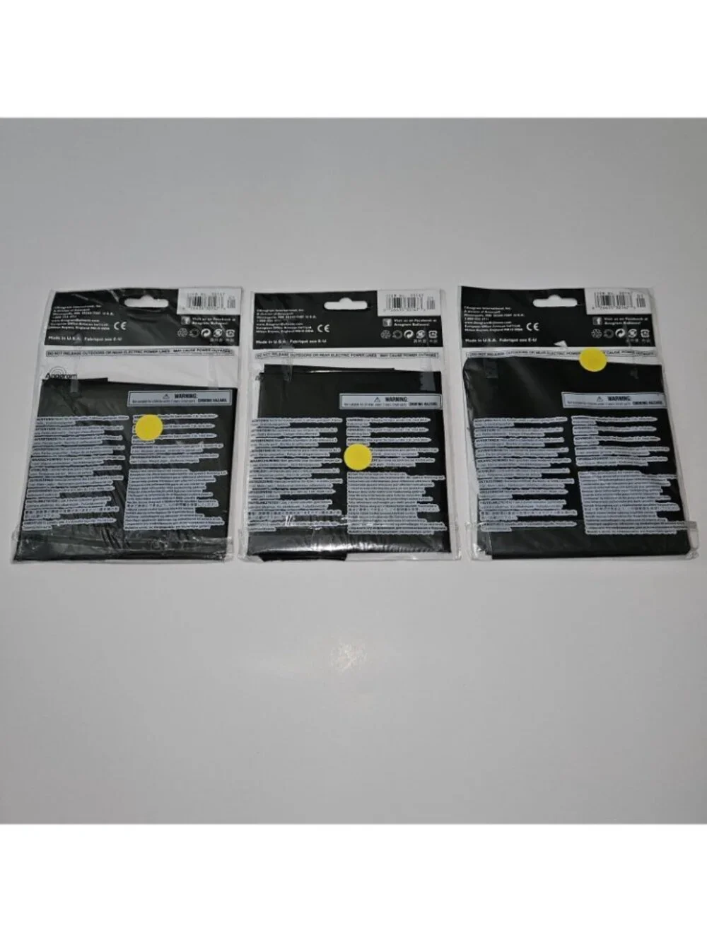 NEW 3 Black Foil Balloons Lot Party Supplies Number 8 88 Super Shape 21x34 B-day